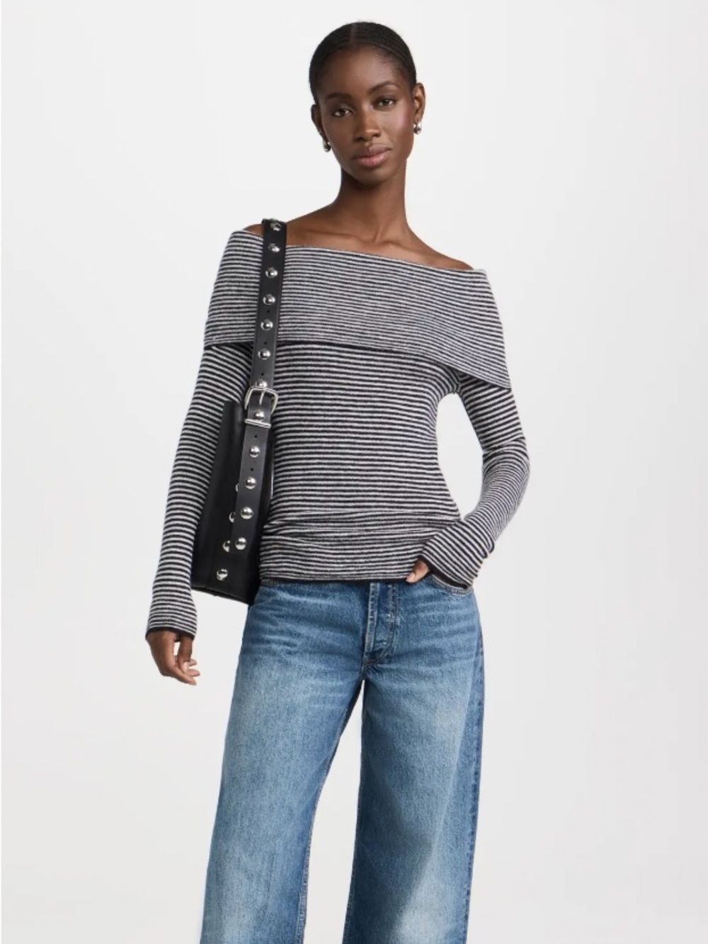 Madewell Off the Shoulder Alpaca-Blend Sweater